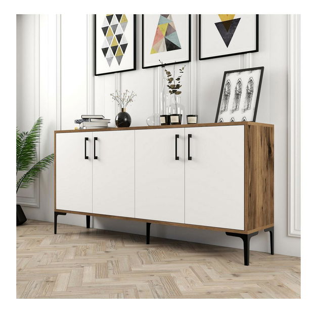 Skrinka Kim 160 (biela + orech)