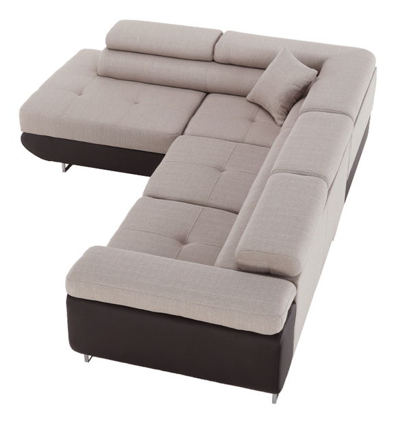 Sarokkanapé Afton (barna + bézs) (B)