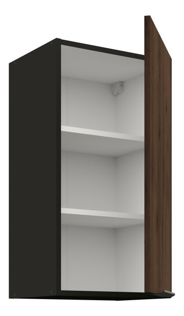 Felső konyhaszekrény Manana 40 G 72 1F (korpus: matt fekete + front: okapi dió)