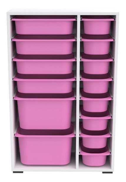 Játékrendszerező Dremonka 7 (rózsaszín + fehér)