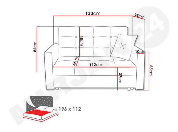 Rozkladacia pohovka Clivia Lux II *bazár