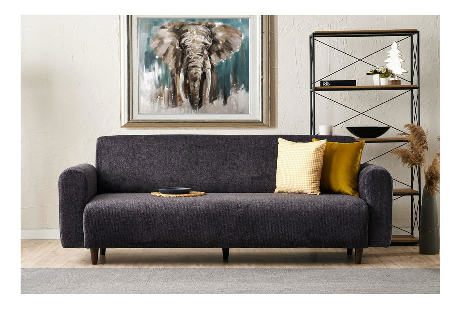 Háromszemélyes kanapé Noyalepo C (antracit + dió)