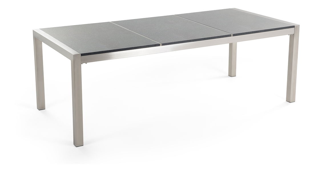 Kerti étkező szett Grosso (grafit) (fekete szék) (8 személy részére) (gránit)