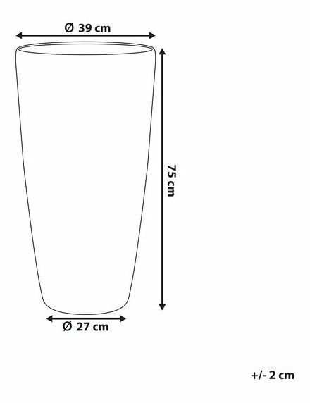 Kvetináč ADORA 75x39x39 cm (kameň) (béžová)