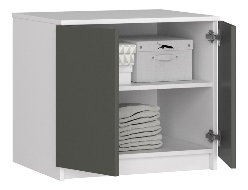 Suprastructură pentru dulap Sashka II (Alb + gri)