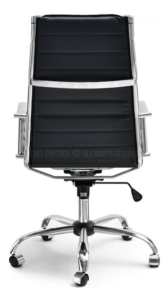 Fotoliu Berliner (negru + crom)