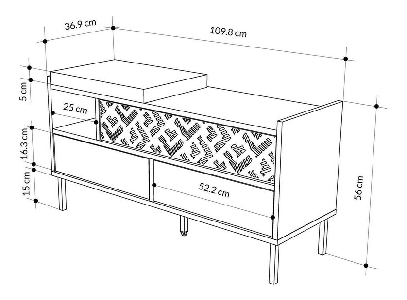 Skrinka na topánky Heton (biela) 