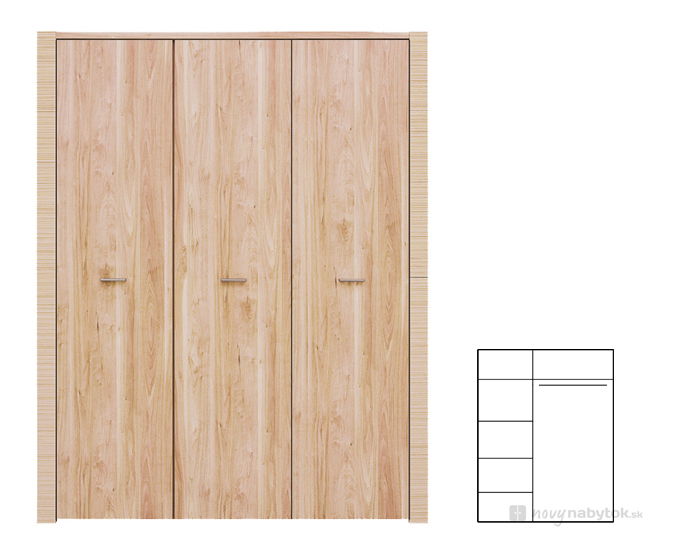 Šatníková skriňa BRW Raflo SZF3D/21/17