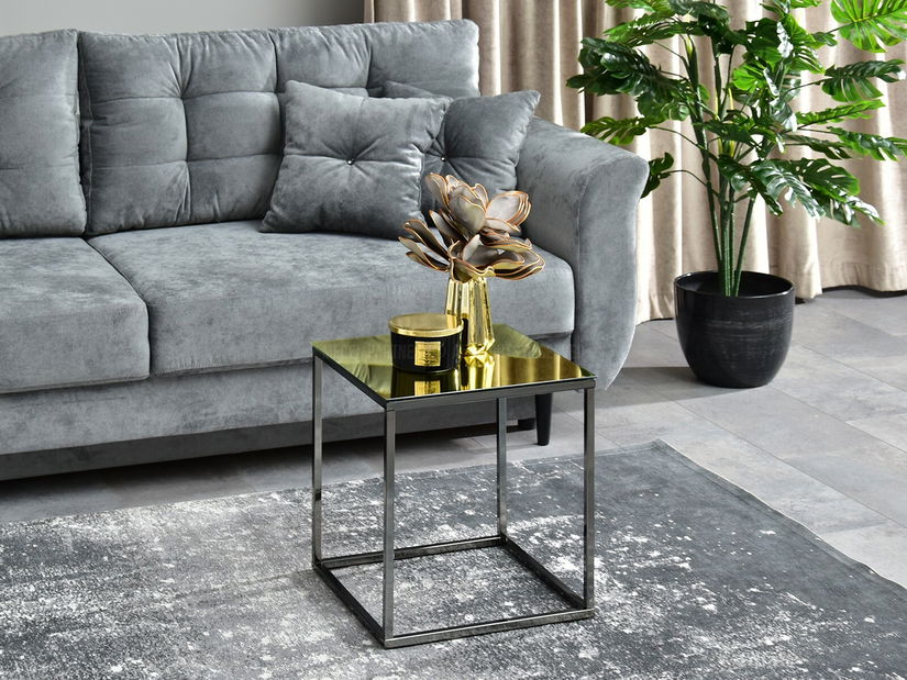 Măsuță de cafea Bella M (auriu + negru)