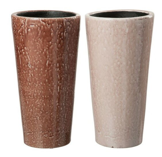 Dekoračná váza Jolipa (18x18x35cm) (Hnedá) (2ks)