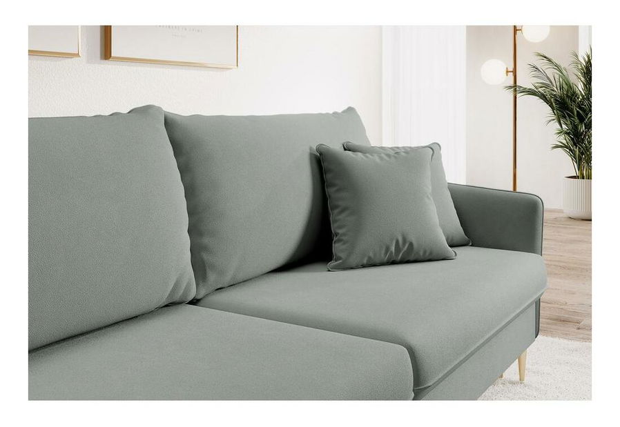 Canapea trei locuri Vivaldio (gri + auriu)