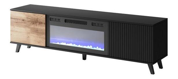 TV asztal Remali (fekete + wotan tölgy)