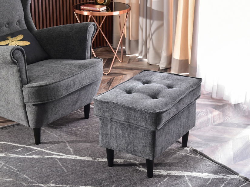 Kreslo ušiak Margis (grafitová)