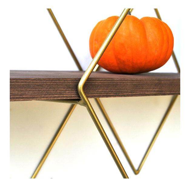 Dekoratívna nástenná polica Duvelo 13 (orech) 