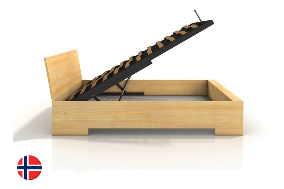 Jednolôžková posteľ 120 cm Naturlig Lekanger High BC (borovica) (s roštom)