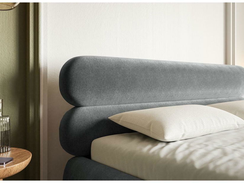 Bračni krevet 160 cm Rirri 160 (s podnicom) (siva + zlatna)