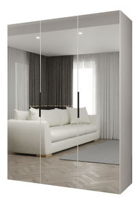 Dulap de haine 150 cm Mirabella 3 (alb + Negru)