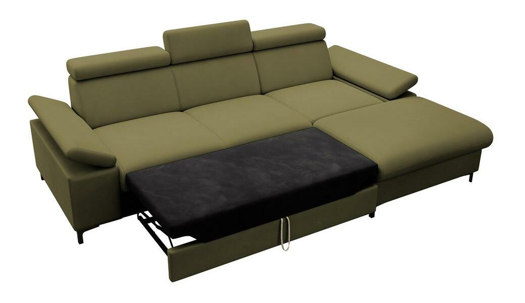 Sarokkanapé Miles (J) (oliva + fekete)