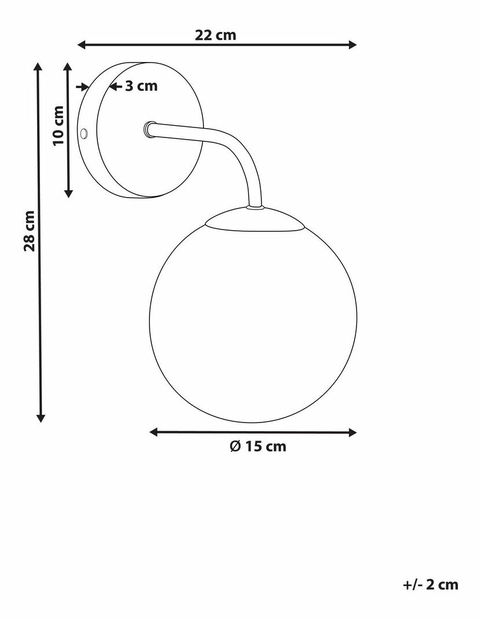 Fali lámpa Brittania (piros)