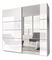 Ruhásszekrény Benson Típus 57 (fehér + fényes fehér + tükör)
