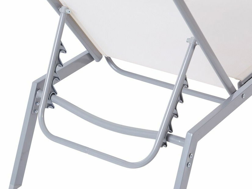 Zahradné lehátko NESS (textil) (biela)