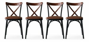 Set 4 stoličiek Erica (Hnedá)