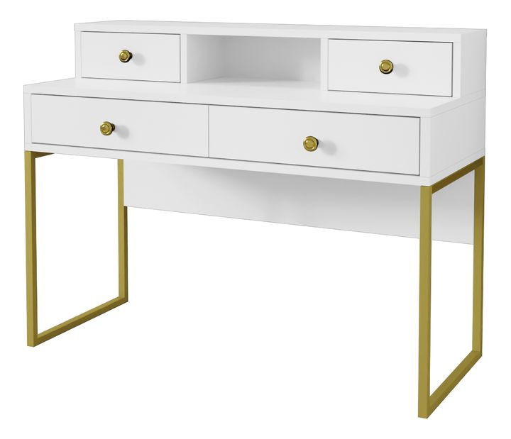 Fésülködőasztal Cardinal (fehér + arany)