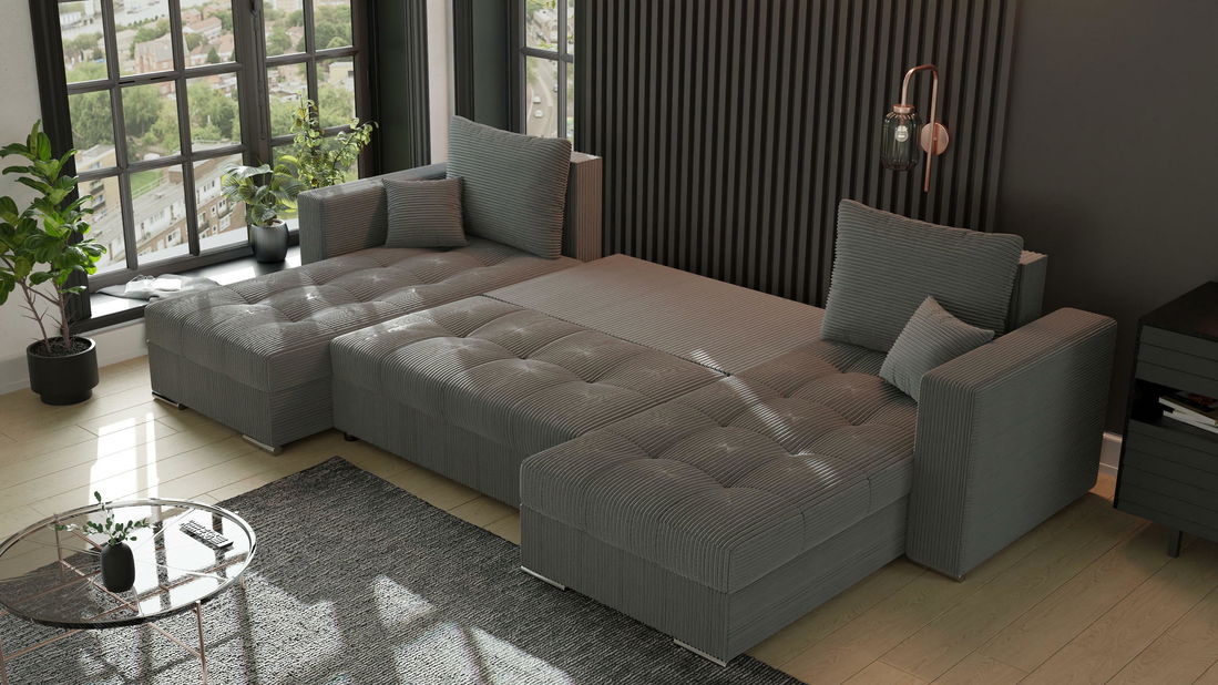 Rohová sedačka Josie U (sivá)