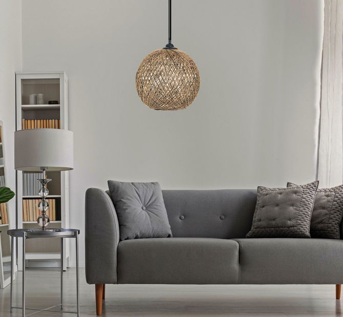 Stropna svjetiljka Clamonerta 2 (crna + smeđa)