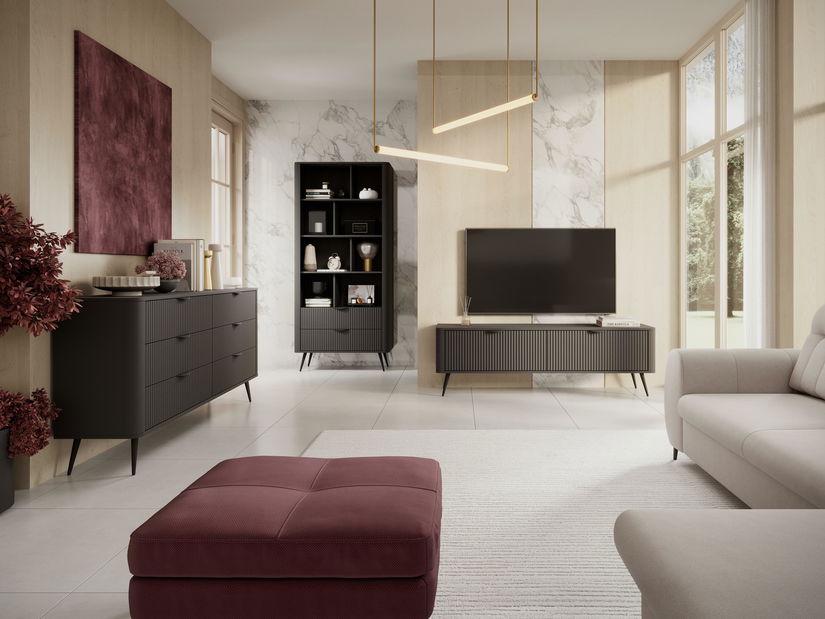 Mobilier living Lethe 2 (negru)