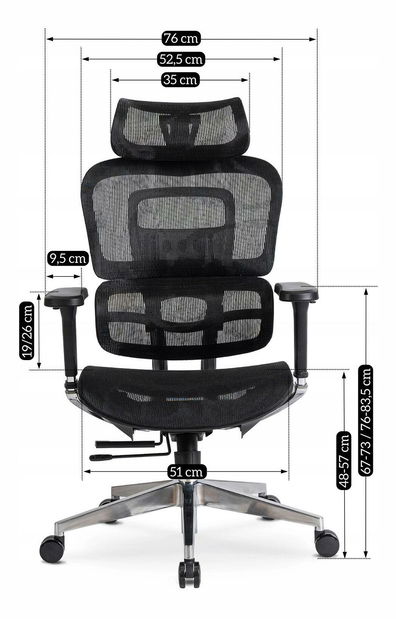 Fotoliu birou Necesarias (negru) 