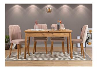 Set mobilier sufragerie Dobuse 3 (pin atlantic + piatră) (pentru 4 persoane)