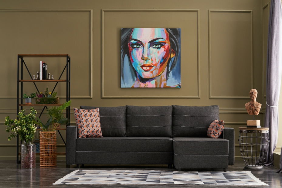 Rohová sedačka Emilie (antracit) (P)