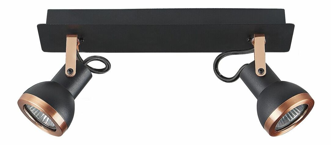 Mennyezeti lámpa Braulio (fekete + réz)