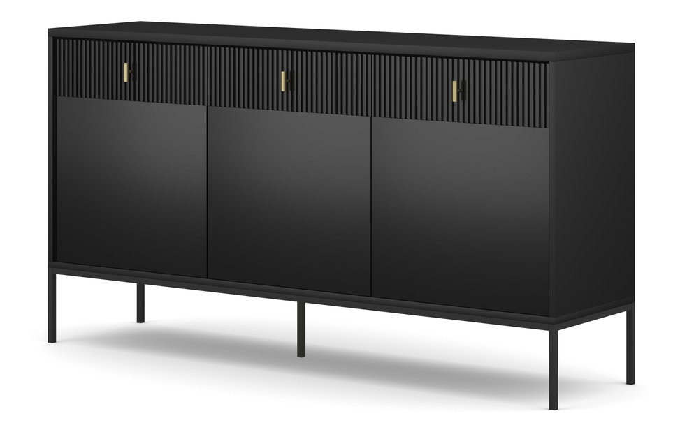 Komoda Magara 3D3S (čierna)