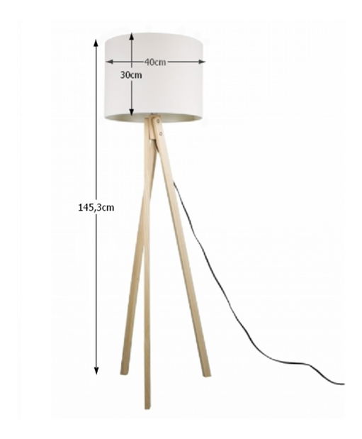 Lampă de podea Lilly (alb)