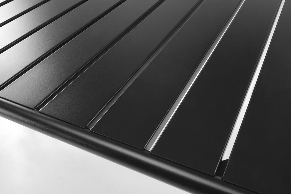 Záhradný stôl Basto 1 (čierna) (pre 6 osôb)