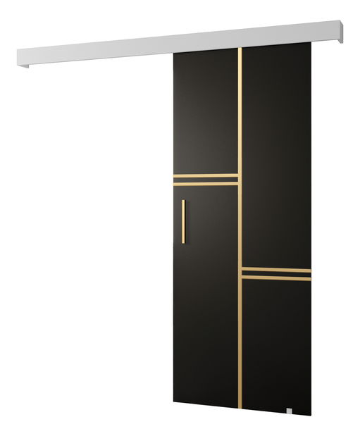Klizna vrata 90 cm Sharlene VIII (crna mat + bijela mat + zlatna)