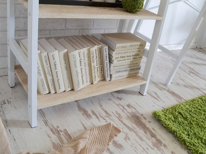 Regál Topaz (dub + biela)