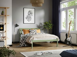 Pat pentru copii 120x200 cm Teans (verde măsliniu) (cu somieră)