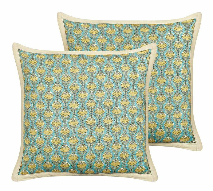 Set 2 buc perne decorative 45 x 45 cm Wakzi (albastru)