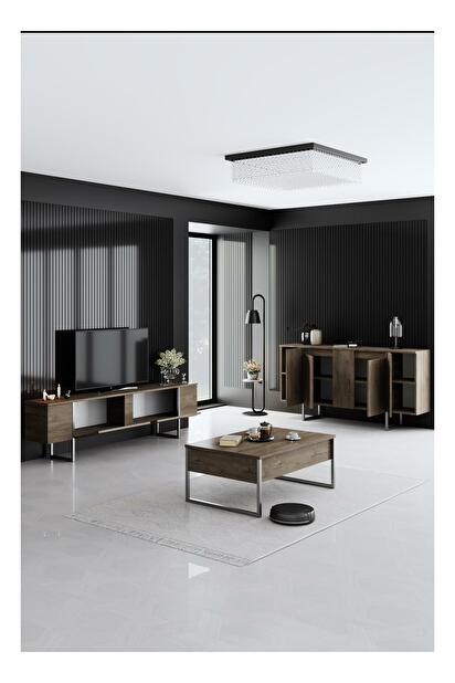 Mobilier living Luna set (Nuc + Argintiu) 