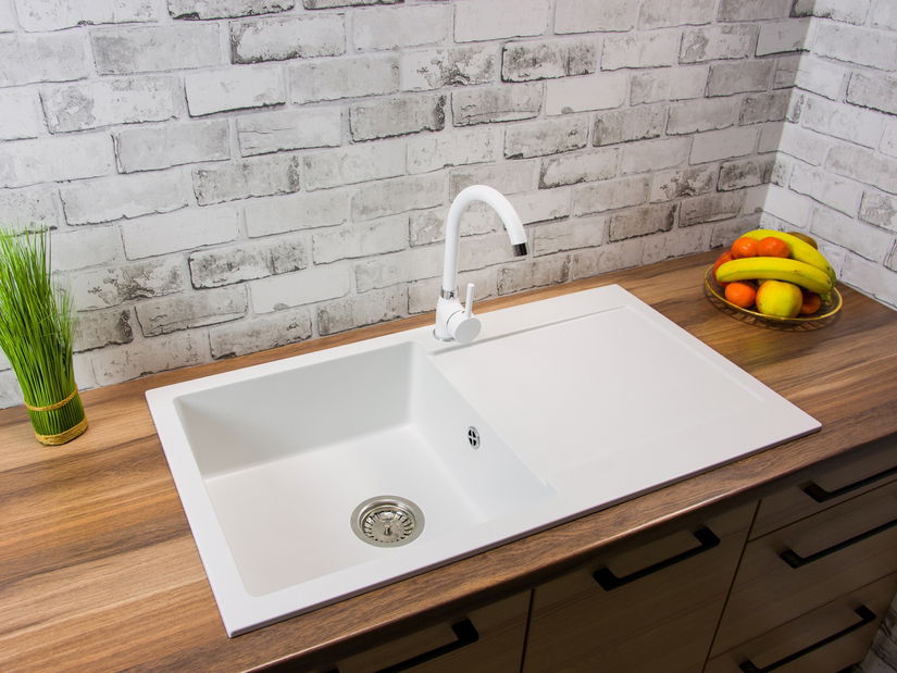 Mosogató Adaxa (fehér) (1 csaplyukkal) (J)