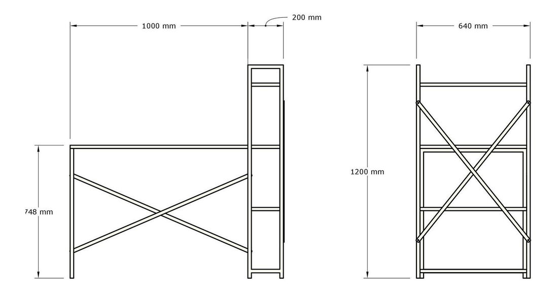 PC stolić Kulevu (zafirov hrast)