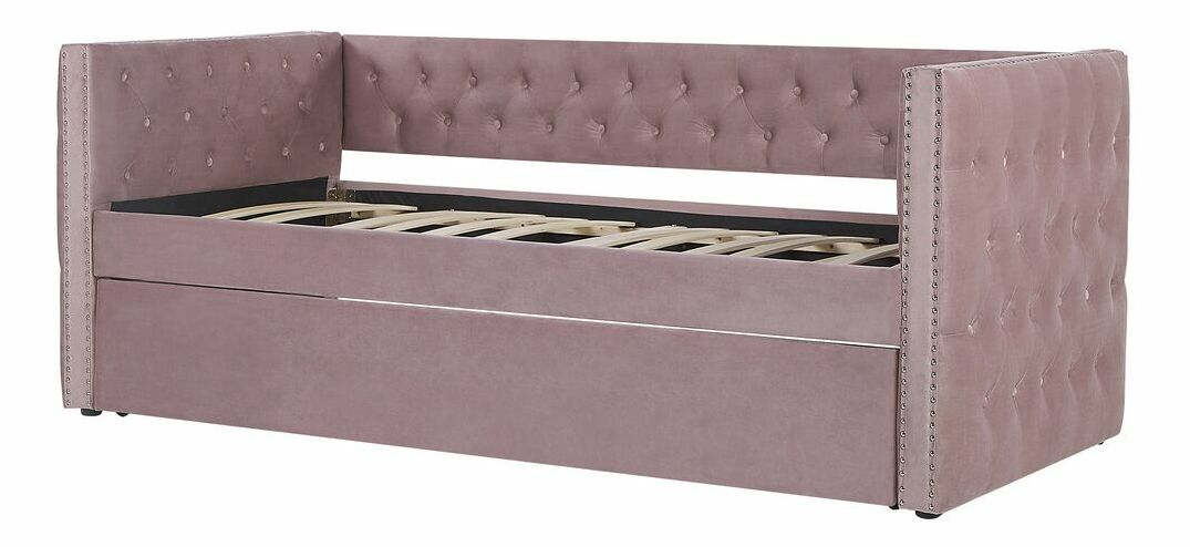 Pat extensibil 90 cm GENSA (roz) (cu somieră)