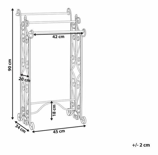 Törölközőtartó állvány Chiza (szürke)