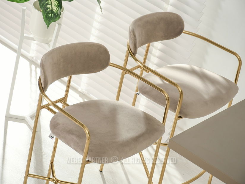 Stolica Viola (bež + zlatna)