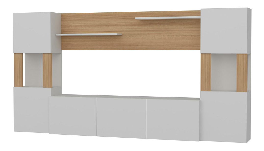 Set za dnevni boravak Loreena (bijela + teak)