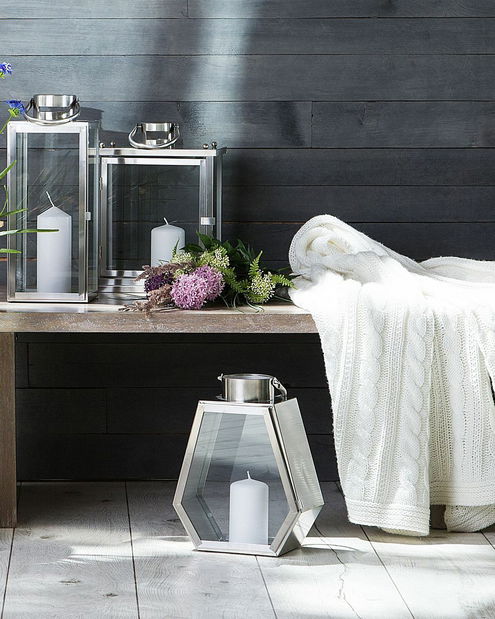 Felinar CRETA 46 cm (oțel inoxidabil) (argintiu)