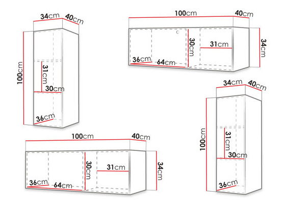 Mobilier living Torro I 1 (alb)